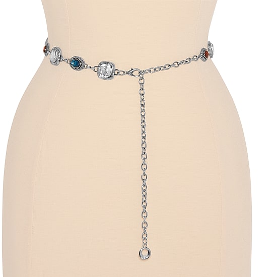 JS Jessica Simpson Jewel Chain Womens Belt