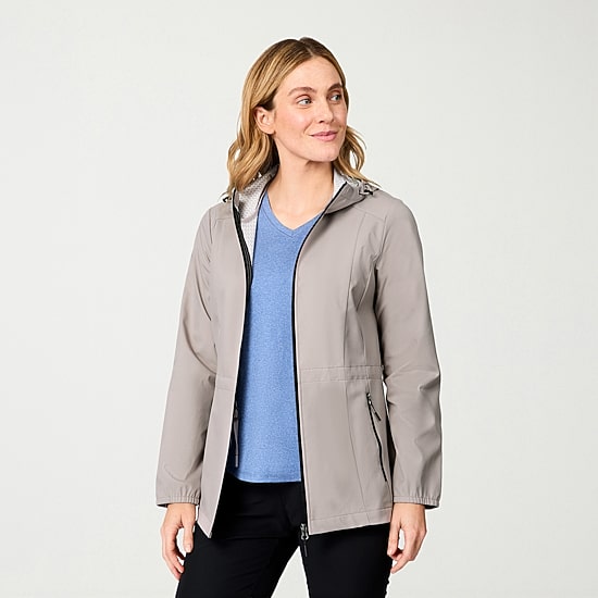 Free Country Womens Water Resistant Lightweight Raincoat