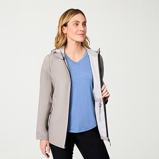 Free Country Womens Water Resistant Lightweight Raincoat