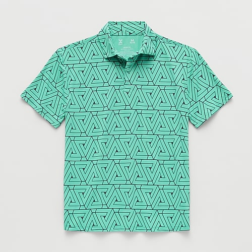 Xersion Little & Big Kid Boys Short Sleeve Regular Fit Stretch Fabric Moisture Wicking Polo Shirt, X-small (6-7), Green