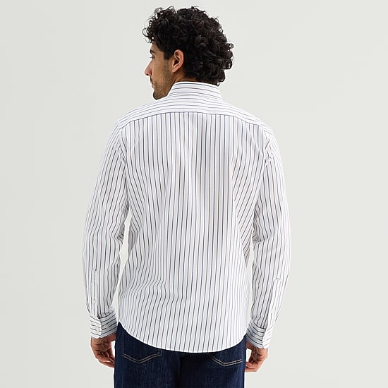Stafford Stripe Mens Long Sleeve Regular Fit Button-Down Shirt