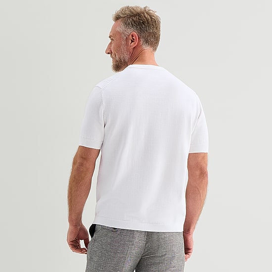 Stafford Mens Crew Neck Short Sleeve Pullover Sweater