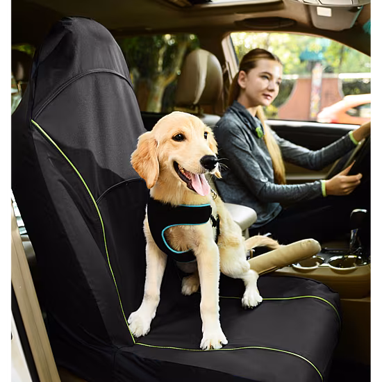 Pet Life Open Road Mess-Free Single Seated Safety Car Seat Cover Protector For Dog