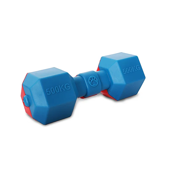 Pet Life Dumbbell Durable Water Floating Chew and Fetch Dog Toy