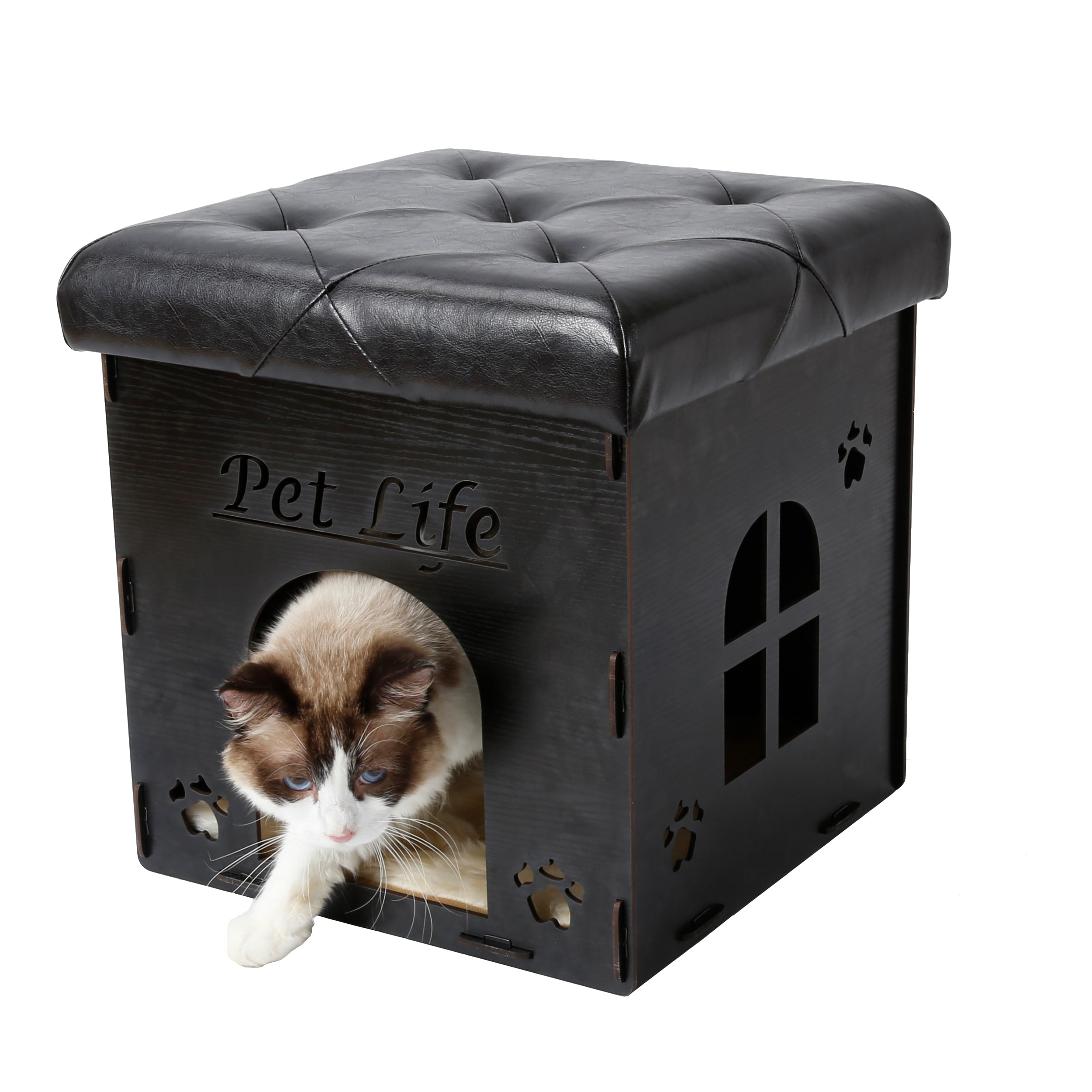 Pet Life Foldaway Collapsible Designer Cat House Furniture Bench