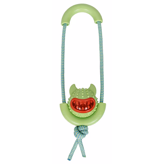 Pet Life Sling-Away Treat Dispensing Launcher with Natural Jute