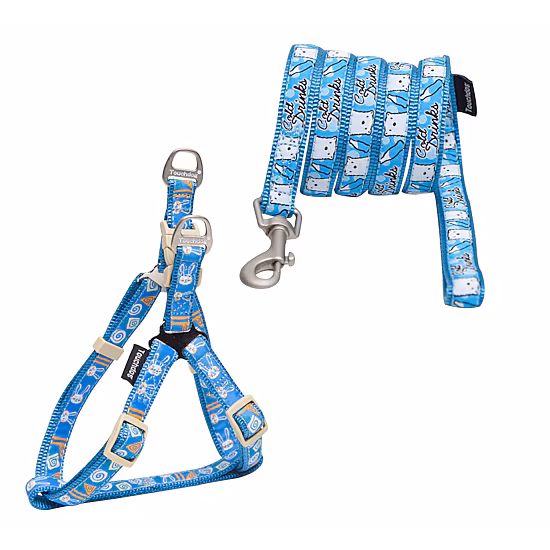 Touchdog 'Caliber' Designer Embroidered Fashion Pet Dog Leash and Harness Combination