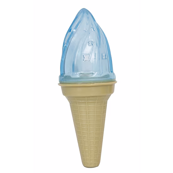 Pet Life Ice Cream Cone Cooling 'Lick and Gnaw' Water Fillable and Freezable Rubberized Dog Chew and Teether Toy