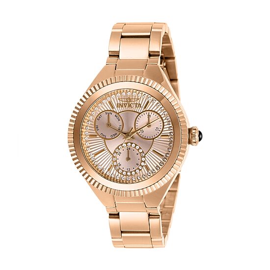 Invicta Angel Womens Rose Goldtone Stainless Steel Bracelet Watch 28346