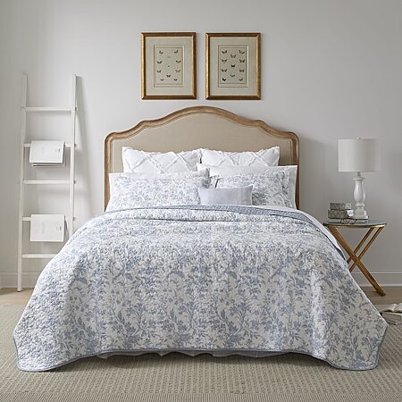 Laura Ashley Lindy Floral Duvet Cover, Color: Light Green - JCPenney
