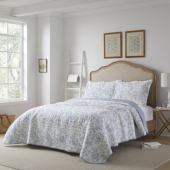 Laura Ashley Amberley Floral Reversible Quilt Set