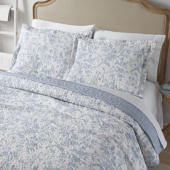 Laura Ashley Amberley Floral Reversible Quilt Set