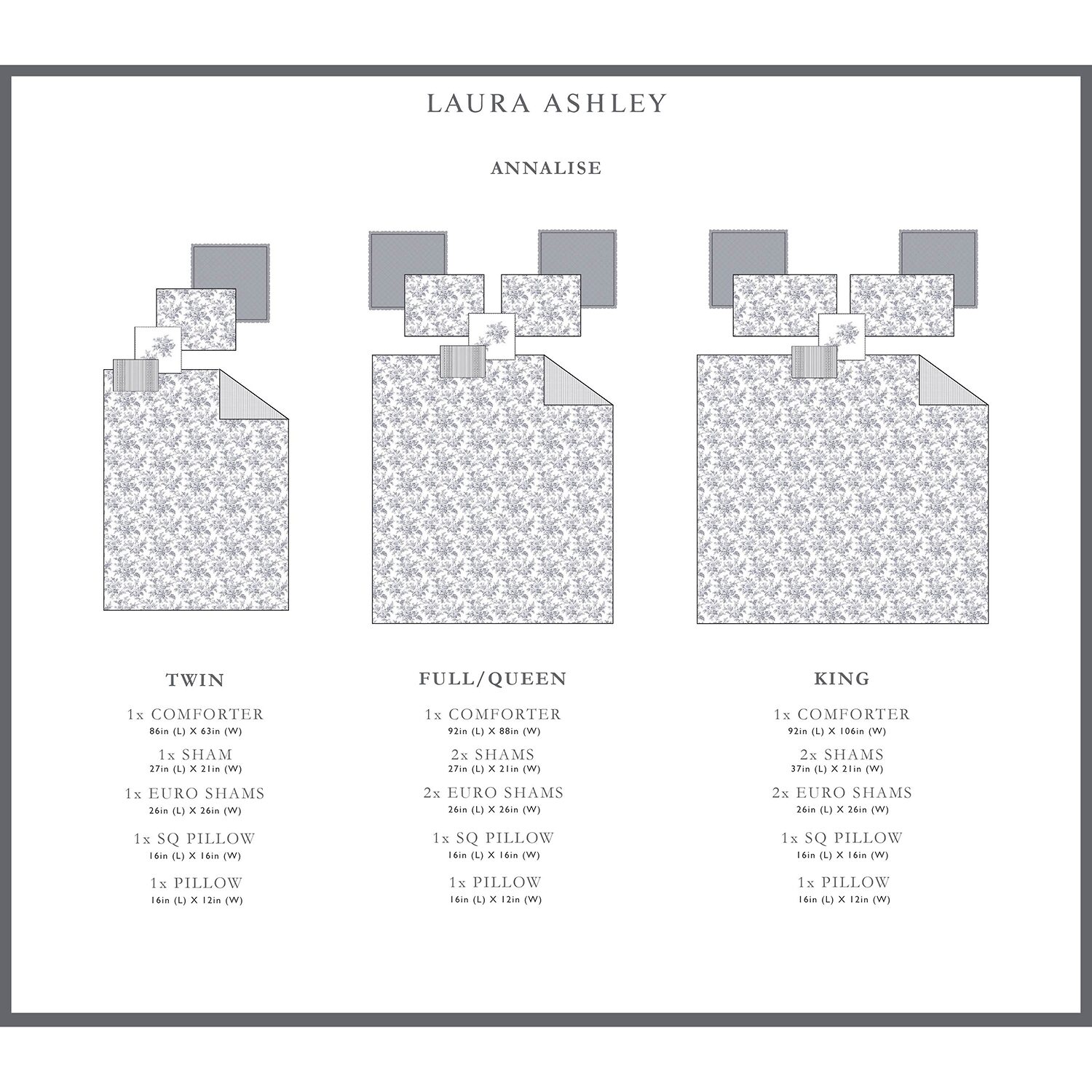 Laura Ashley Annalise Floral Midweight Comforter