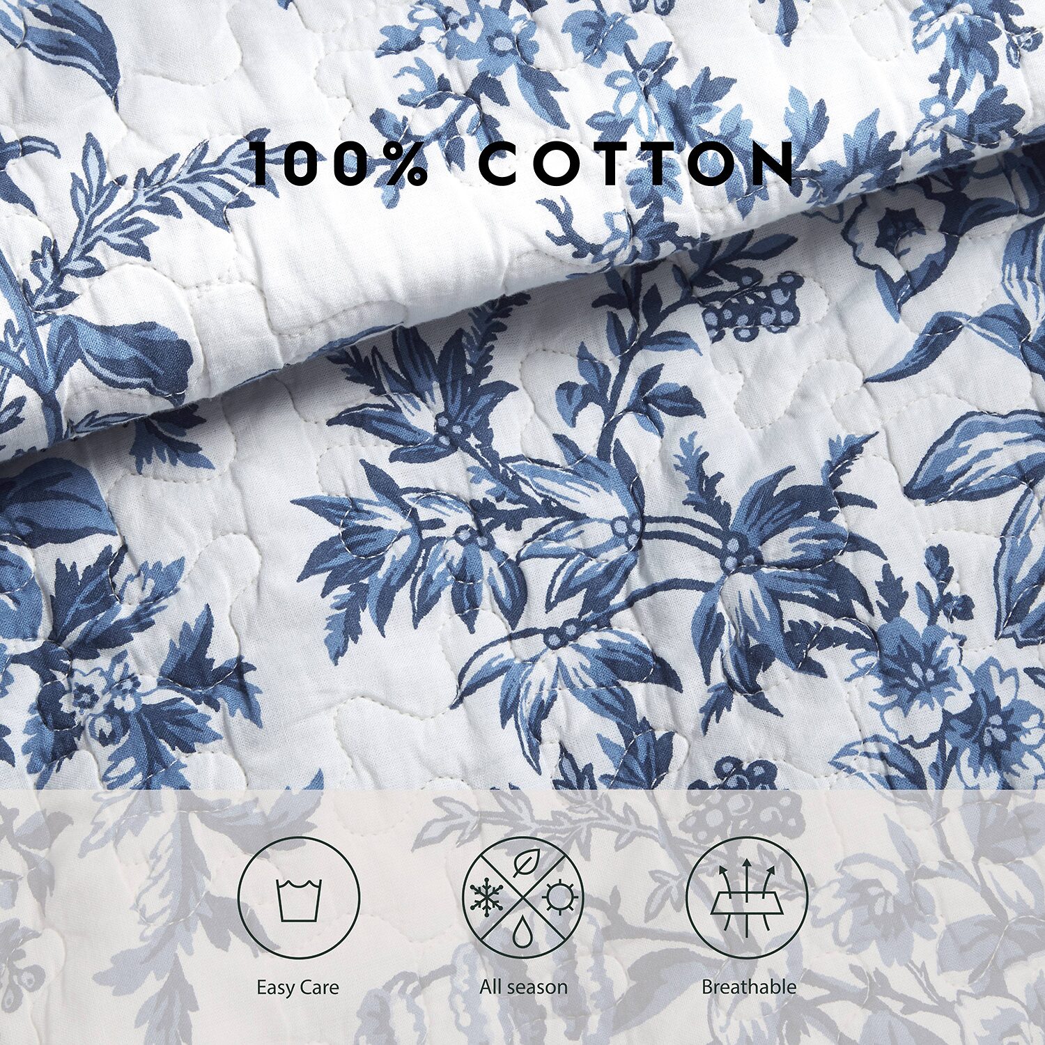 Laura Ashley Bedford Floral Reversible Quilt Set