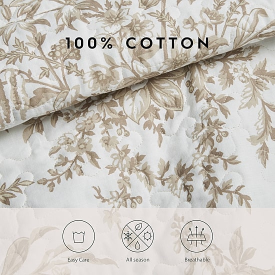 Laura Ashley Bedford Floral Reversible Quilt Set