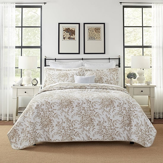 Laura Ashley Bedford Floral Reversible Quilt Set