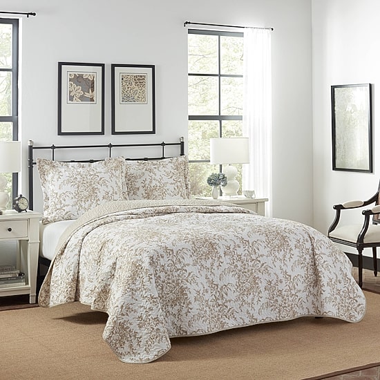 Laura Ashley Bedford Floral Reversible Quilt Set