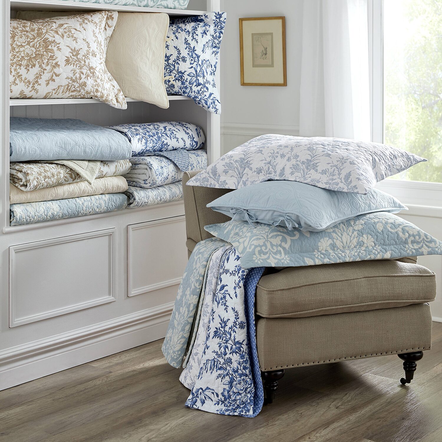 Laura Ashley Bedford Floral Reversible Quilt Set