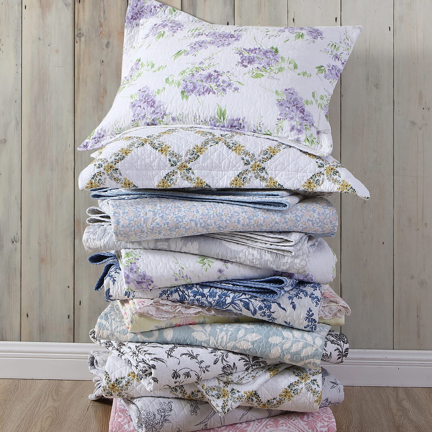 Laura Ashley Bedford Floral Reversible Quilt Set