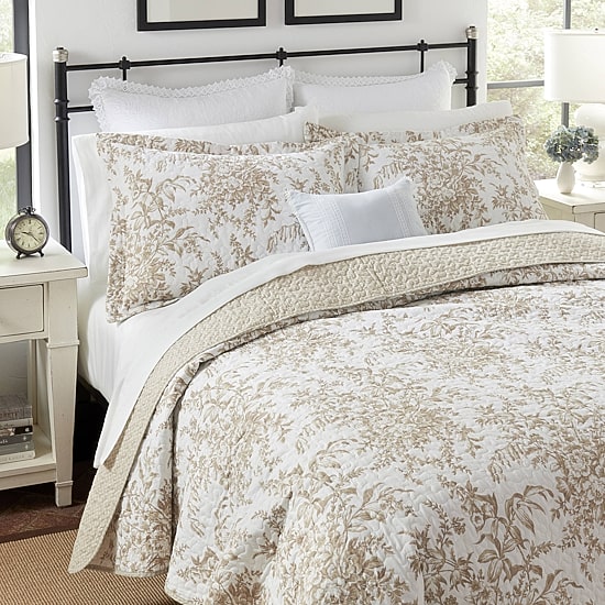 Laura Ashley Bedford Floral Reversible Quilt Set