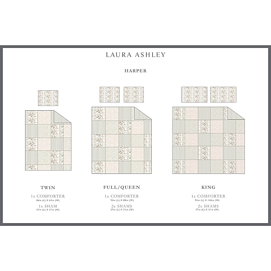 Laura Ashley Harper Floral Midweight Comforter