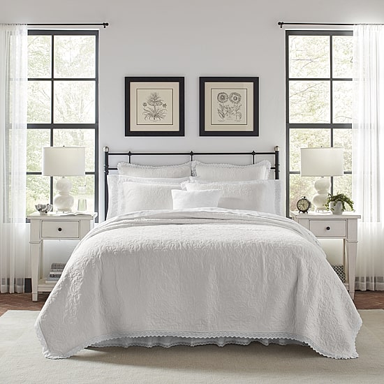 Laura Ashley Heirloom Floral Reversible Quilt Set