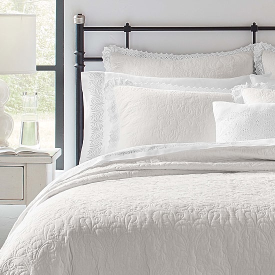 Laura Ashley Heirloom Floral Reversible Quilt Set