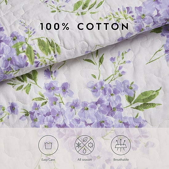 Laura Ashley Keighley Floral Reversible Quilt Set