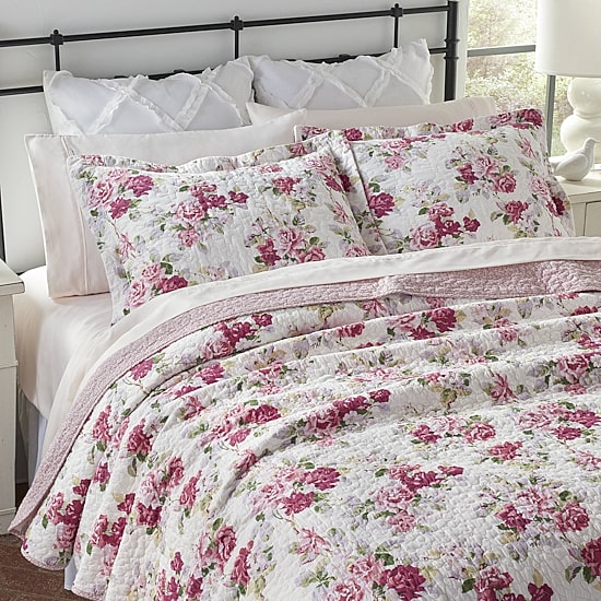 Laura Ashley Lidia Floral Reversible Quilt Set
