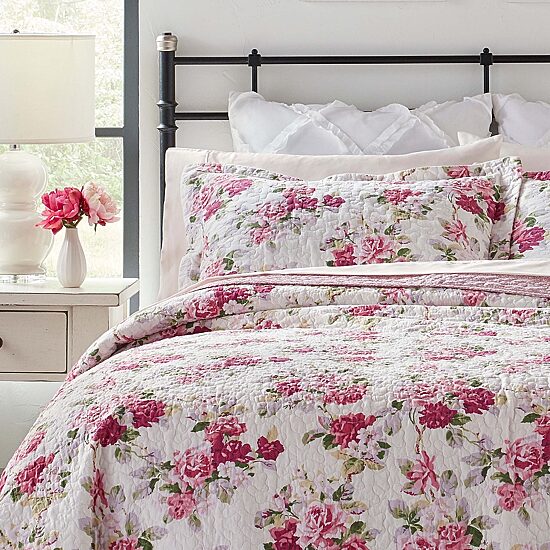 Laura Ashley Lidia Floral Reversible Quilt Set