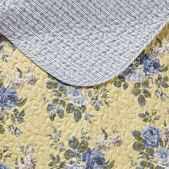 Laura Ashley Linley Floral Reversible Quilt Set