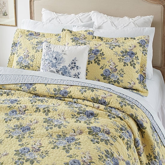 Laura Ashley Linley Floral Reversible Quilt Set