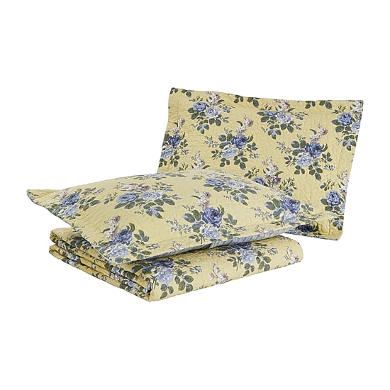 Laura Ashley Linley Floral Reversible Quilt Set