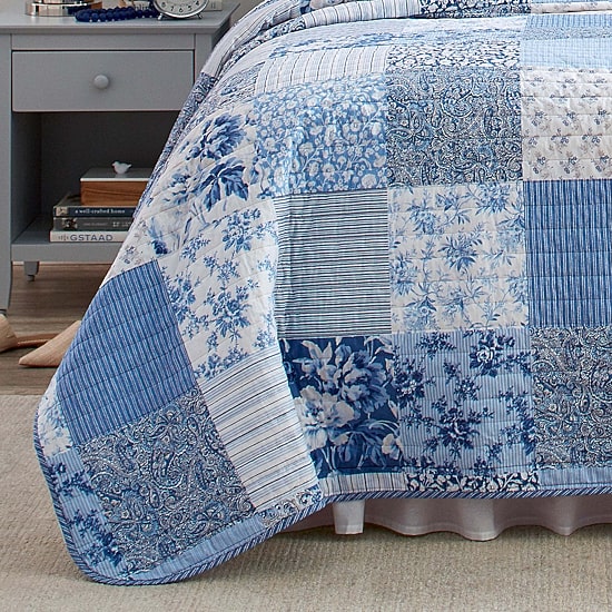 Laura Ashley Paisley Floral Reversible Quilt Set