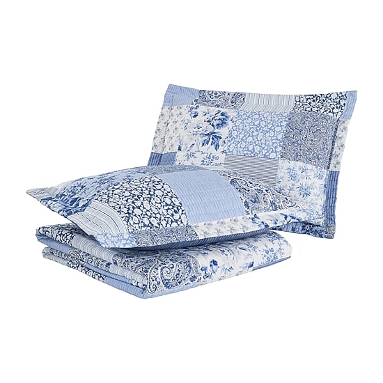 Laura Ashley Paisley Floral Reversible Quilt Set