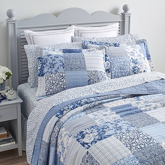 Laura Ashley Paisley Floral Reversible Quilt Set