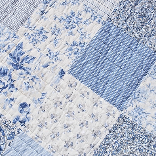 Laura Ashley Paisley Floral Reversible Quilt Set