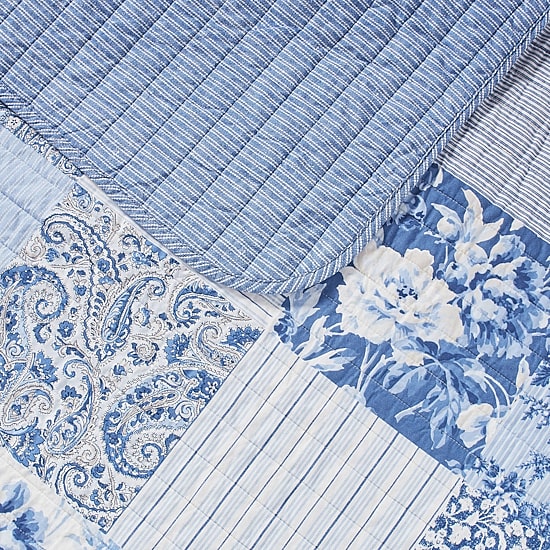 Laura Ashley Paisley Floral Reversible Quilt Set