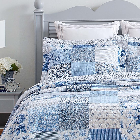 Laura Ashley Paisley Floral Reversible Quilt Set