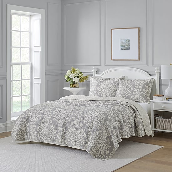 Laura Ashley Rowland Floral Reversible Quilt Set