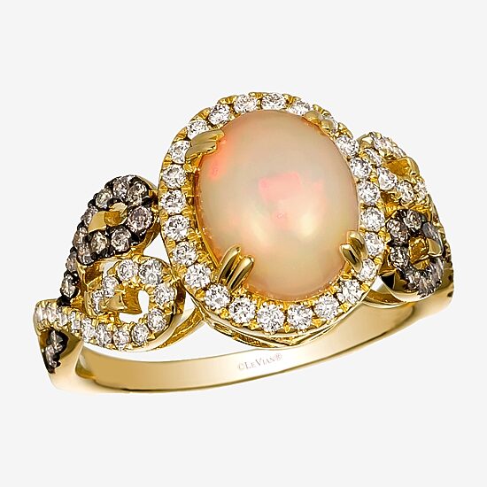 Le Vian® Grand Sample Sale™ Ring featuring 1 1/5 CT. Neopolitan Opal™ 1/5 CT. Chocolate Diamonds® 3/8 CT. Nude Diamonds™ set in 14K Honey Gold™
