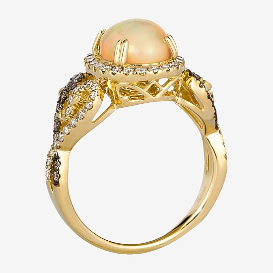 Le Vian® Grand Sample Sale™ Ring featuring 1 1/5 CT. Neopolitan Opal™ 1/5 CT. Chocolate Diamonds® 3/8 CT. Nude Diamonds™ set in 14K Honey Gold™