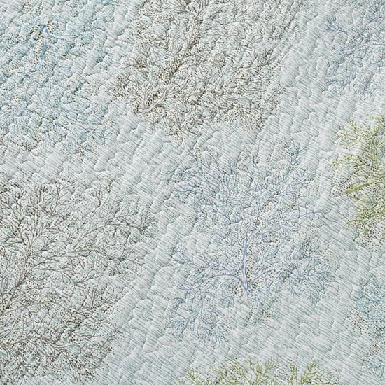 Laura Ashley Saltwater Floral Reversible Quilt Set