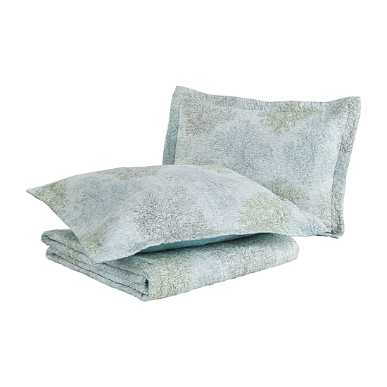 Laura Ashley Saltwater Floral Reversible Quilt Set
