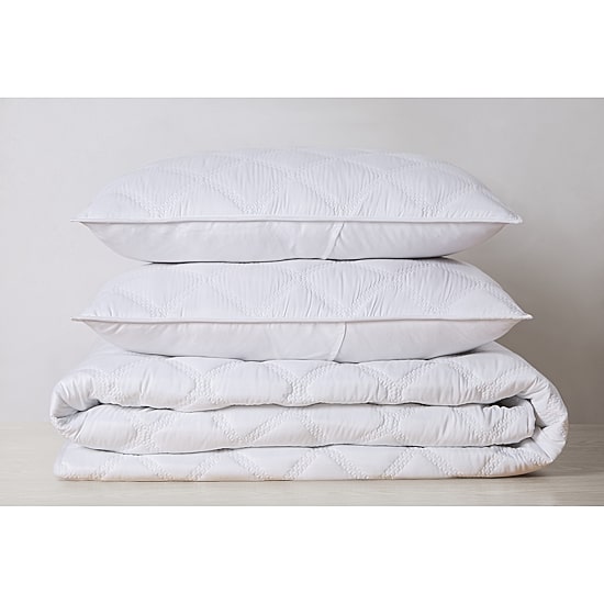 Truly Soft Everyday 3D Puff Solid Quilt Set