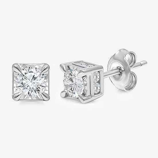 Tru Miracle 1 CT. T.W. Lab Grown White Diamond 14K Gold 5.6mm Stud Earrings