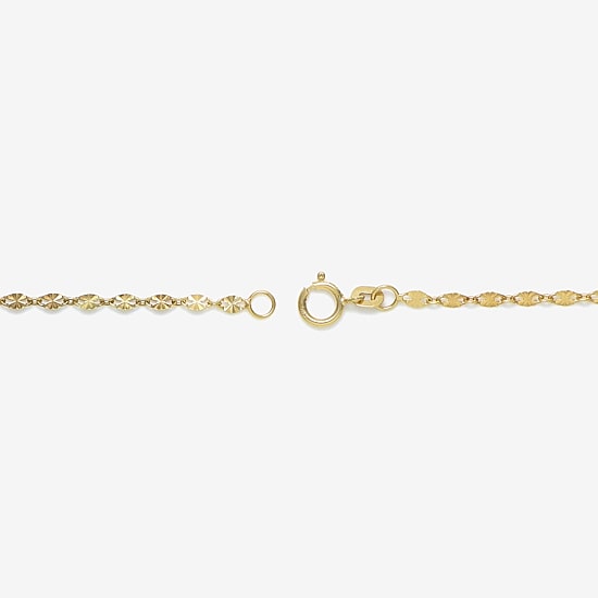 Made in Italy Womens 10K Gold 18 Inch Mesh Chain Necklace