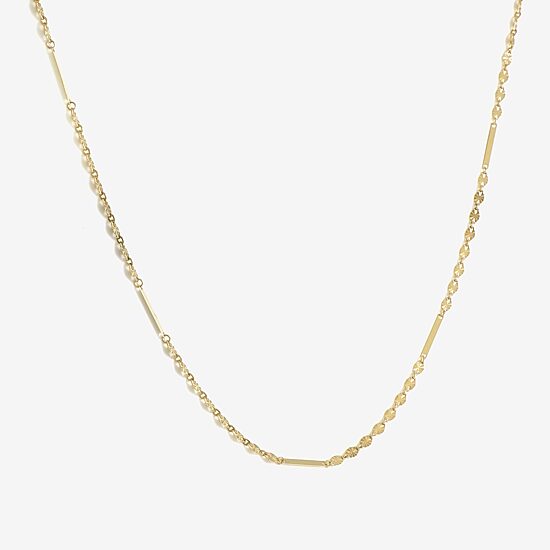 Made in Italy Womens 10K Gold 18 Inch Mesh Chain Necklace