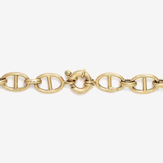 Made in Italy Womens 14K Gold 18 Inch Link Chain Necklace