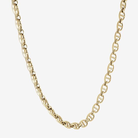 Made in Italy Womens 14K Gold 18 Inch Link Chain Necklace